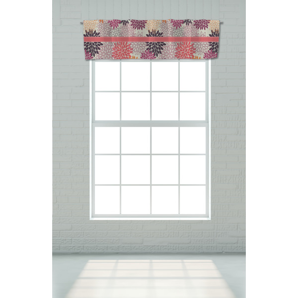 Mums Flower Valance - On window