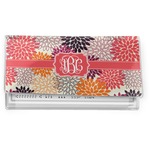 Mums Flower Vinyl Checkbook Cover (Personalized)