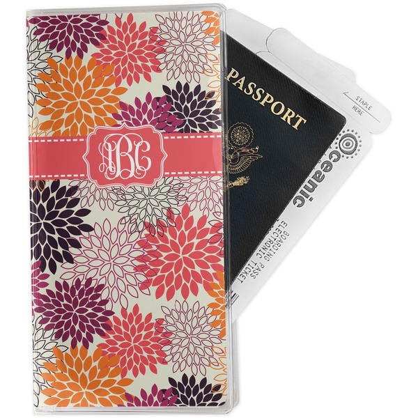 Custom Mums Flower Travel Document Holder