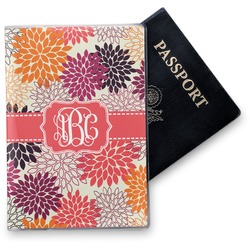 Mums Flower Vinyl Passport Holder (Personalized)