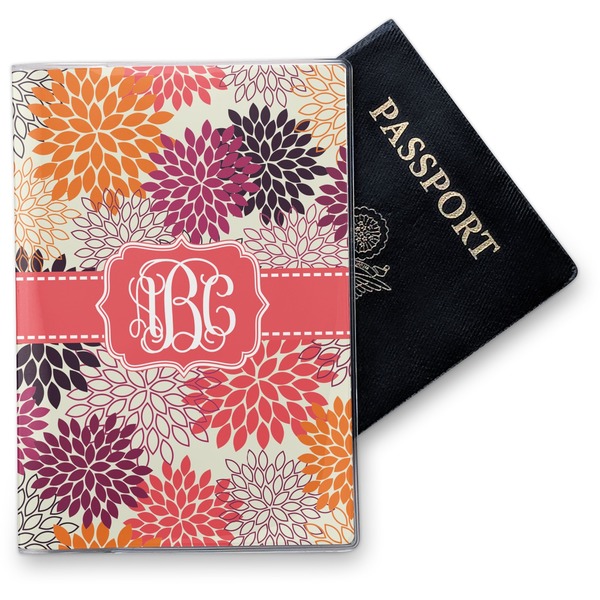 Custom Mums Flower Vinyl Passport Holder (Personalized)