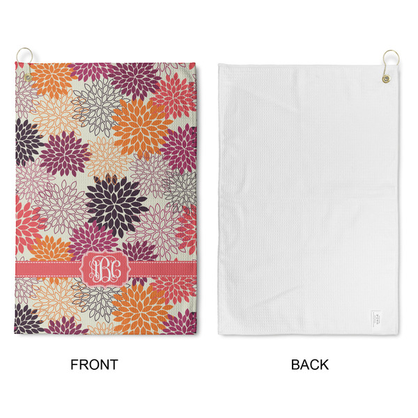 Mums Flower Waffle Weave Golf Towel - Approval