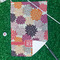 Mums Flower Waffle Weave Golf Towel - In Context