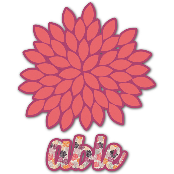 Custom Mums Flower Graphic Decal - XLarge (Personalized)