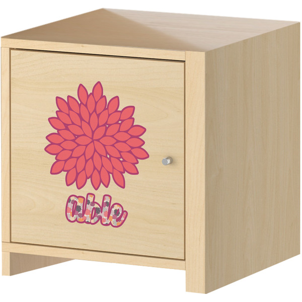 Mums Flower Wall Graphic on Wooden Cabinet