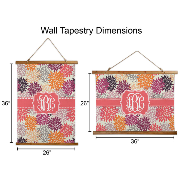 Mums Flower Wall Hanging Tapestries - Parent/Sizing