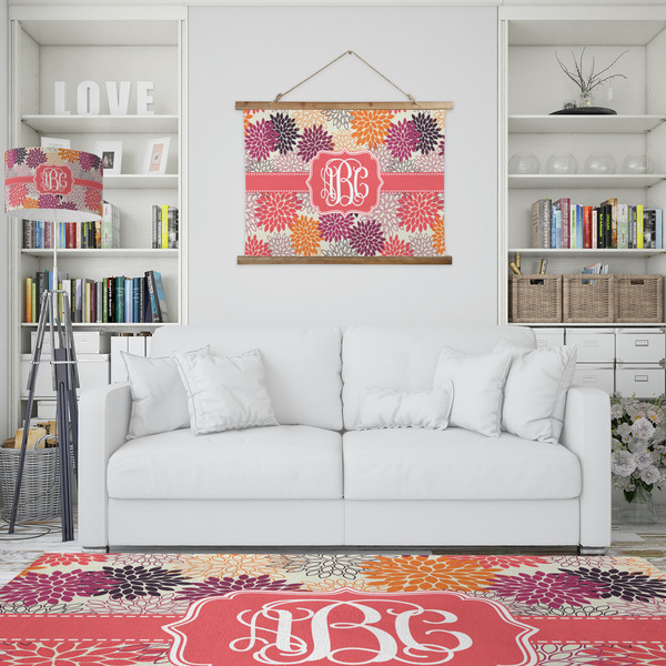 Mums Flower Wall Hanging Tapestry - IN CONTEXT