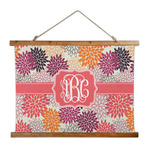 Mums Flower Wall Hanging Tapestry - Wide (Personalized)