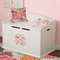 Mums Flower Wall Monogram on Toy Chest