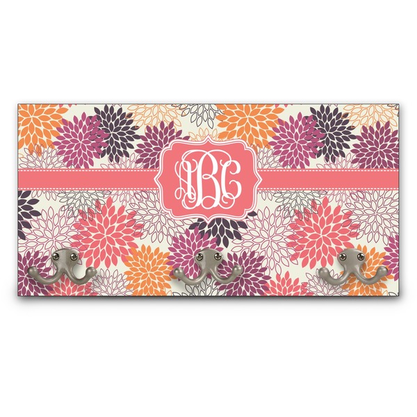 Custom Mums Flower Wall Mounted Coat Rack (Personalized)