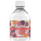 Mums Flower Water Bottle Label - Back View