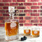 Mums Flower Whiskey Decanters - 26oz Rect - LIFESTYLE