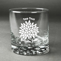 Mums Flower Whiskey Glass - Engraved (Personalized)