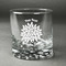Mums Flower Whiskey Glass - Front/Approval