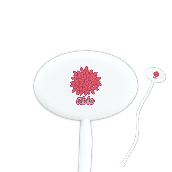 Custom Mums Flower Oval Stir Sticks (Personalized)