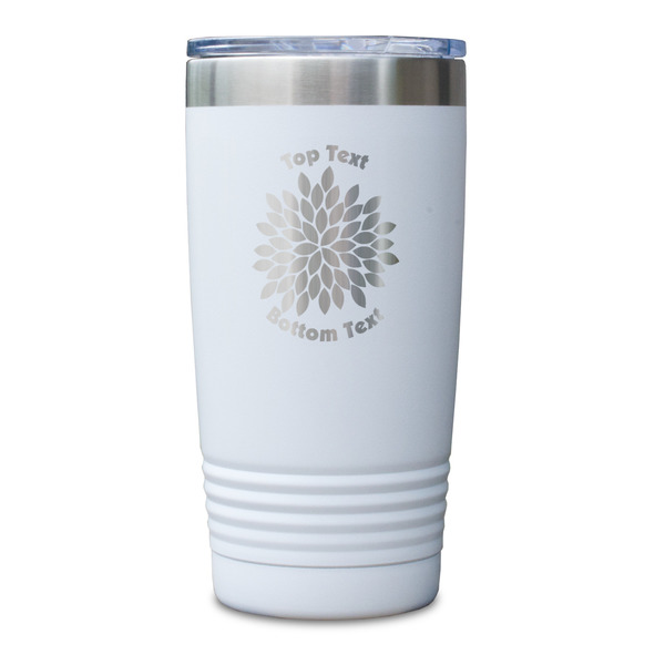 Mums Flower White Polar Camel Tumbler - 20oz - Single Sided - Approval