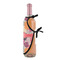 Mums Flower Wine Bottle Apron - DETAIL WITH CLIP ON NECK
