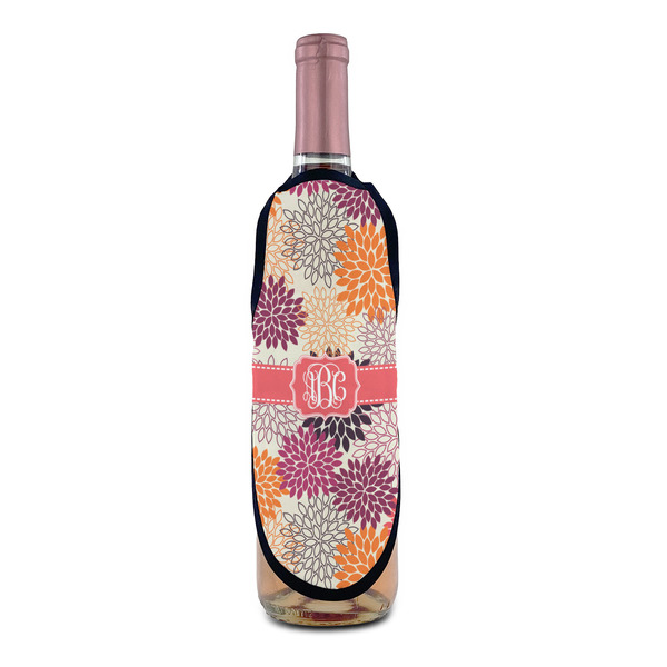Mums Flower Wine Bottle Apron - IN CONTEXT
