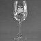 Mums Flower Wine Glass - Engraved (Personalized)