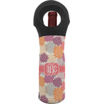 Mums Flower Wine Tote Bag (Personalized)