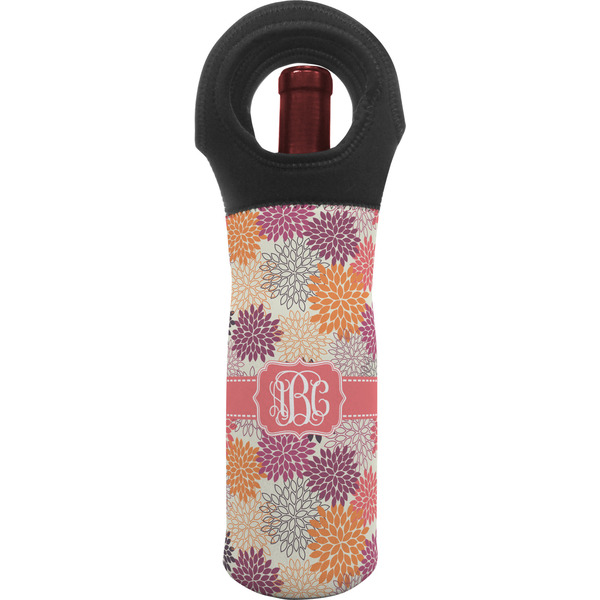 Custom Mums Flower Wine Tote Bag (Personalized)