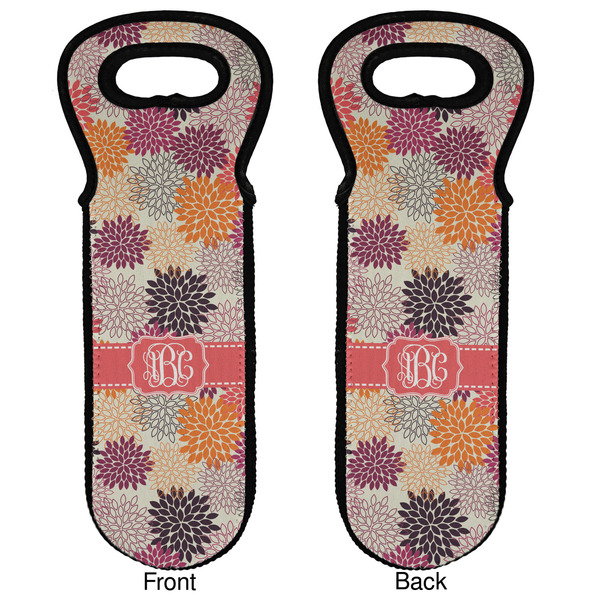 Mums Flower Wine Tote Front & Back