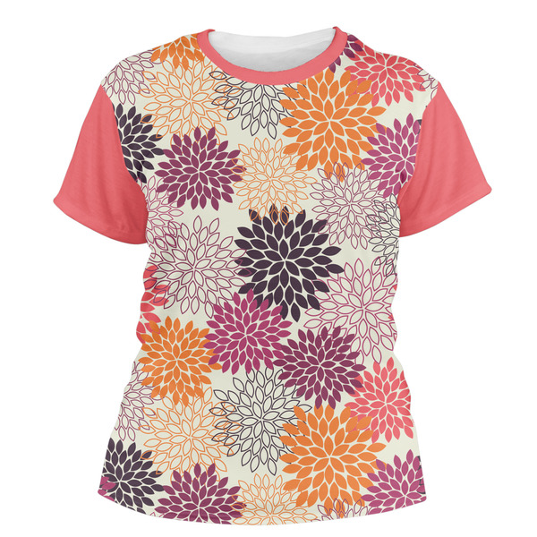 Custom Mums Flower Women's Crew T-Shirt - 2X Large
