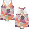 Mums Flower Womens Racerback Tank Tops - Medium - Front and Back