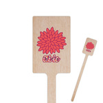 Mums Flower Rectangle Wooden Stir Sticks (Personalized)