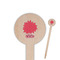 Mums Flower 6" Round Wooden Food Picks - Single Sided (Personalized)