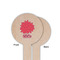 Mums Flower Wooden 6" Food Pick - Round - Single Sided - Front & Back
