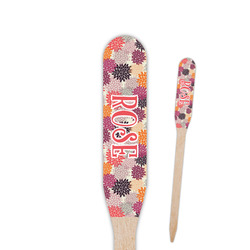 Mums Flower Paddle Wooden Food Picks - Single Sided (Personalized)