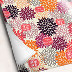 Mums Flower Wrapping Paper Sheets - Single-Sided - 20" x 28" (Personalized)