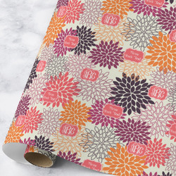 Mums Flower Wrapping Paper Roll - Large - Matte (Personalized)