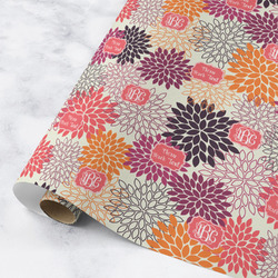 Mums Flower Wrapping Paper Roll - Medium - Matte (Personalized)