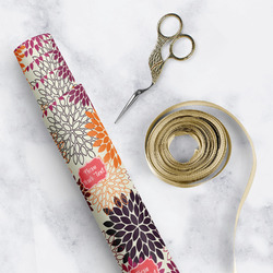 Mums Flower Wrapping Paper Roll - Small (Personalized)