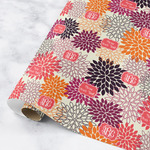 Mums Flower Wrapping Paper Roll - Medium (Personalized)