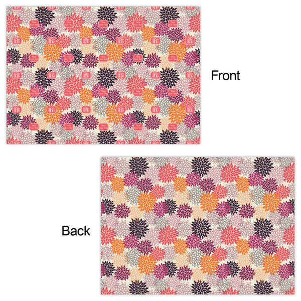 Mums Flower Wrapping Paper Sheet - Double Sided - Front & Back