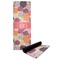 Mums Flower Yoga Mat with Black Rubber Back Full Print View