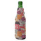 Mums Flower Zipper Bottle Cooler - ANGLE (bottle)