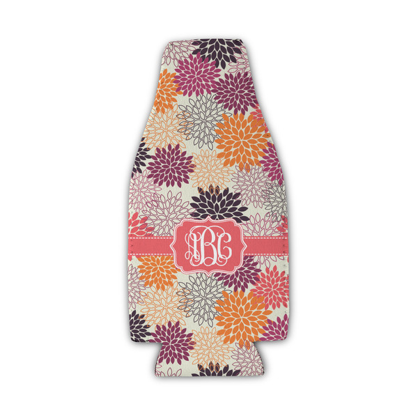 Custom Mums Flower Zipper Bottle Cooler (Personalized)
