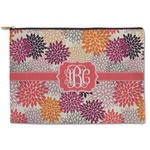 Mums Flower Zipper Pouch - Large - 12.5"x8.5" (Personalized)