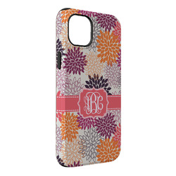 Mums Flower iPhone Case - Rubber Lined - iPhone 14 Plus (Personalized)