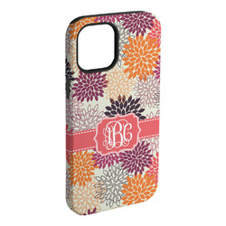 Mums Flower iPhone Case - Rubber Lined - iPhone 15 Plus (Personalized)