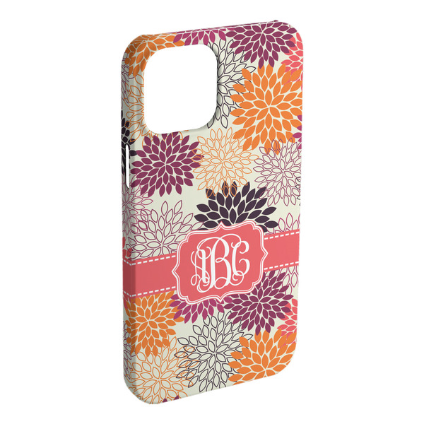 Custom Mums Flower iPhone Case - Plastic - iPhone 15 Pro Max (Personalized)