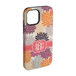 Mums Flower iPhone Case - Rubber Lined - iPhone 15 Pro (Personalized)