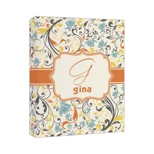 Custom Swirly Floral Canvas Print (Personalized)