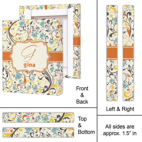 Swirly Floral 11x14 - Canvas Print - Approval