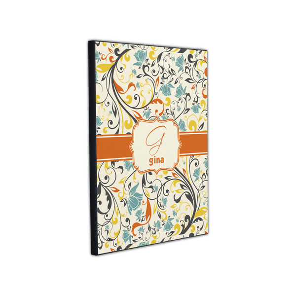 Swirly Floral 11x14 Wood Print - Angle View