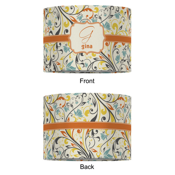 Swirly Floral 12" Drum Lampshade - APPROVAL (Fabric)
